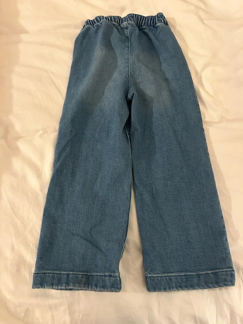 Gymboree Mid Wash Girls Cropped Jeans with Gold Button Detail